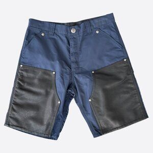Chrome Hearts Navy Nylon & Leather Carpenter Shorts